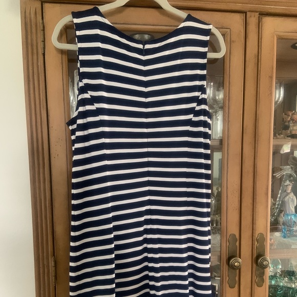 NWT navy/white striped dress. - Picture 3 of 5